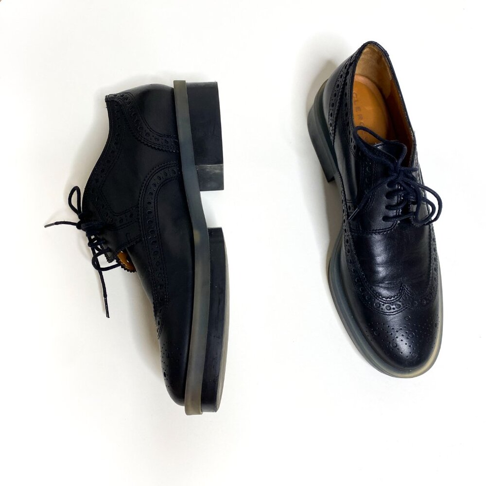 Black Robert clergerie wingtip oxfords